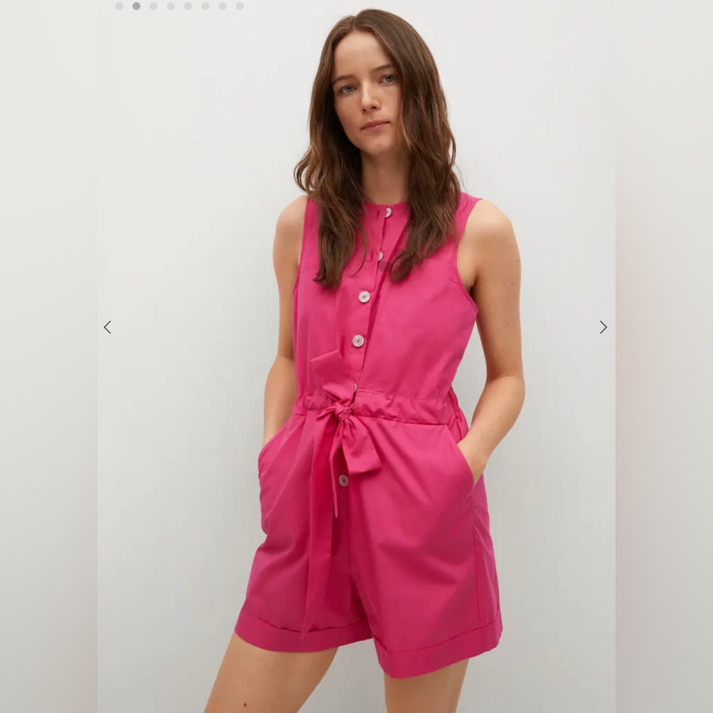 Mango Belt Short Jumpsuit Romper